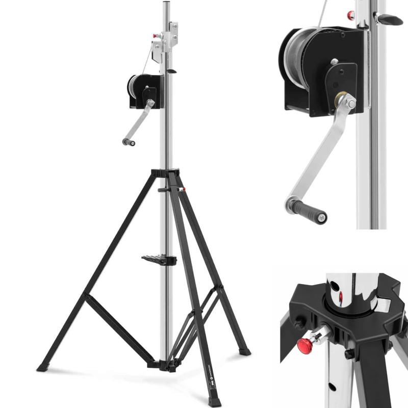 
Scenos DJ kolonėlės apšvietimo stovas 165-410 cm iki 80 kg
