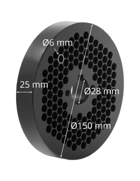 Granulių malūno WIE-PM-2500 sietelio matrica granulėms, skersmuo. 150 mm x 25 mm skylės 6 mm
 
Granulių malūno WIE-PM-2500 sietelio matrica granulėms, skersmuo. 150 mm x 25 mm skylės 6 mm