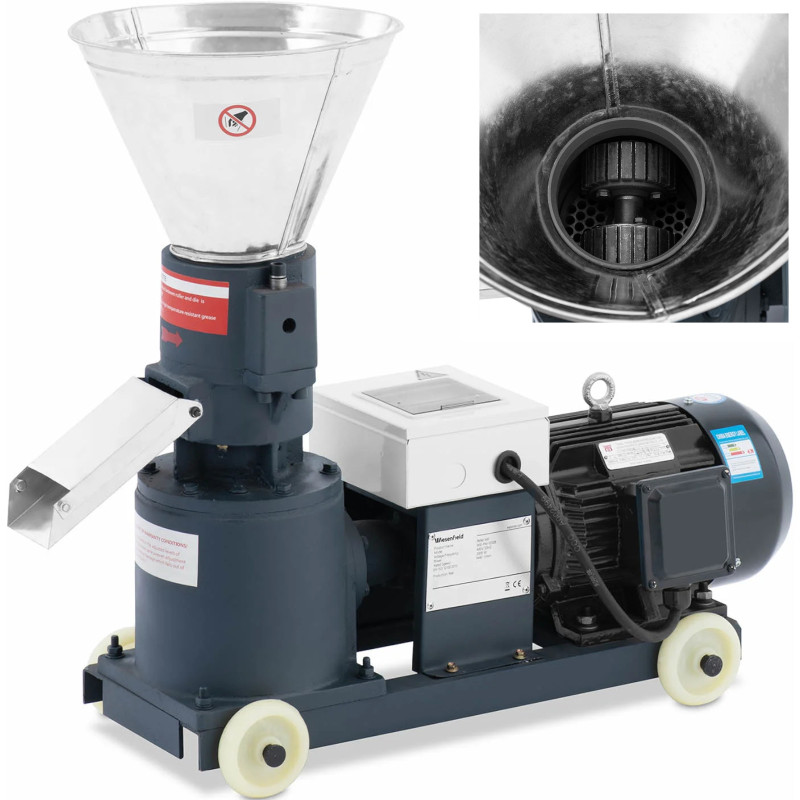 
Granulių mašinos granuliatorius Granulių mašinos pjuvenų padavimas 2200 W 400 V 100 kg/ h sk. 120 mm
