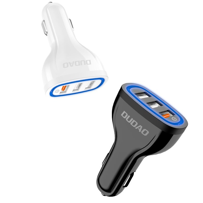 
Automobilinis įkroviklis 3x USB Quick Charge 3.0 QC3.0 2.4A 18W juodas
