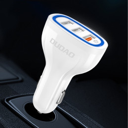 
Automobilinis įkroviklis 3x USB Quick Charge 3.0 QC3.0 2.4A 18W juodas
