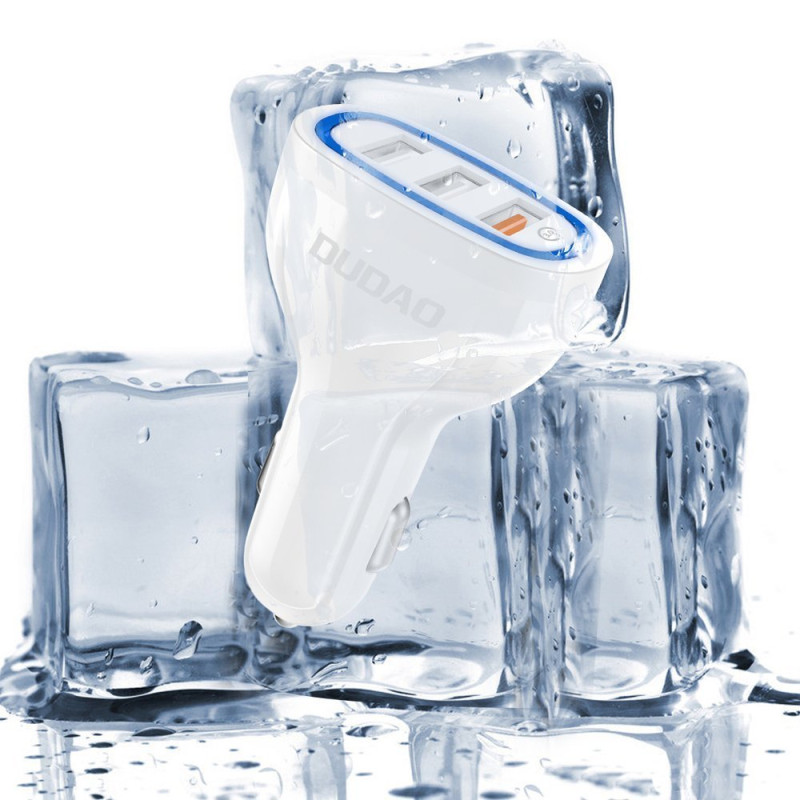 
Automobilinis įkroviklis 3x USB Quick Charge 3.0 QC3.0 2.4A 18W juodas
