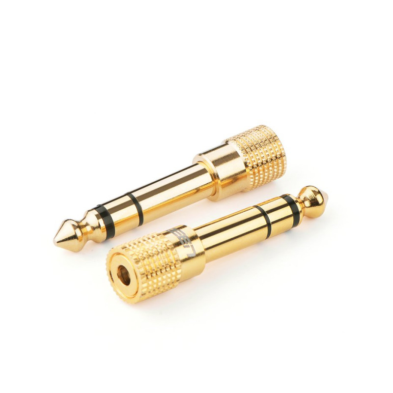 Adapterio adapteris nuo 3,5 mm mini lizdo iki 6,3 mm lizdo, auksinis