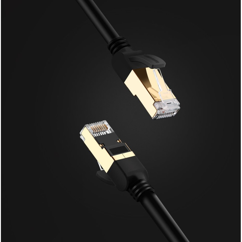 
Kabelio tinklo pataisos laidas LAN RJ45 Cat 7 STP 10Gbps 2m juodas
