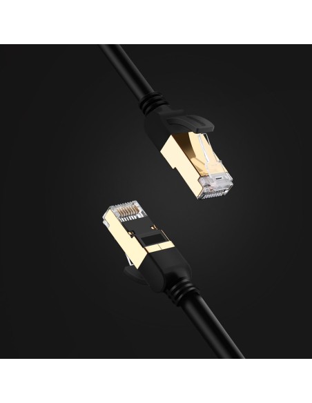 
Kabelio tinklo pataisos laidas LAN RJ45 Cat 7 STP 10Gbps 2m juodas
