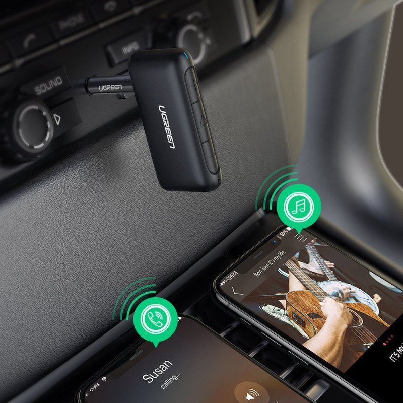 Garso garso imtuvas automobiliui Bluetooth 5.0 AUX mini lizdas juodas