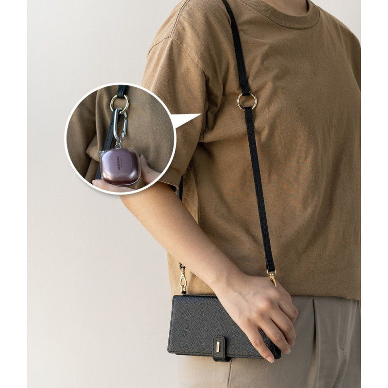 Odinis dėklas su atvartu ir peties dirželiu, skirtas Galaxy Note 20, juodas