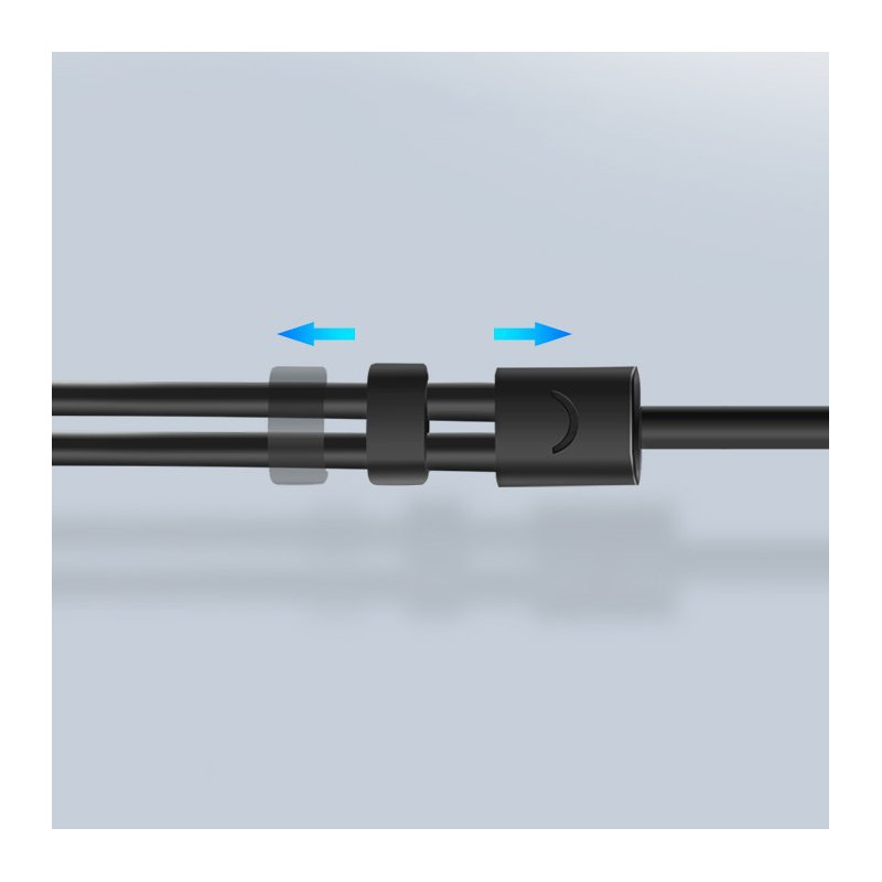AUX 3,5 mm mini lizdo skirstytuvo adapteris mikrofonui ir ausinėms, juodas