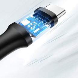 
Patvarus USB - USB-C laidas 480 Mbps 3A 1,5 m juodas
