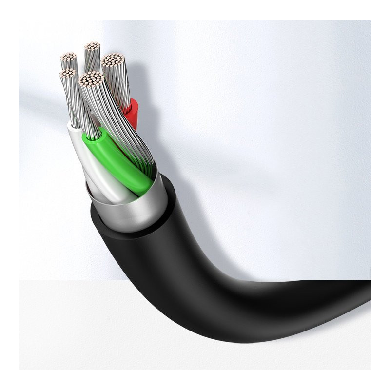 Patvarus USB - USB-C laidas 480 Mbps 3A 1,5 m juodas