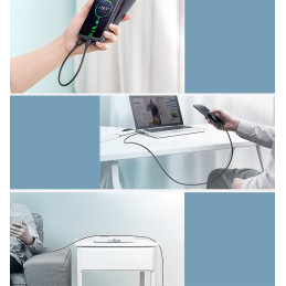 
Patvarus USB - USB-C laidas 480 Mbps 3A 1,5 m juodas
