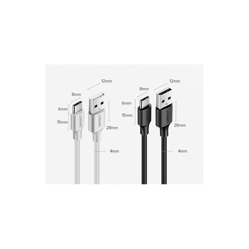 Patvarus USB - USB-C laidas 480 Mbps 3A 1,5 m juodas