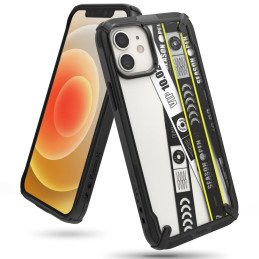 
Šarvuotas dėklas su rėmeliu iPhone 12 mini Fusion X Design Ticket juosta, juoda
