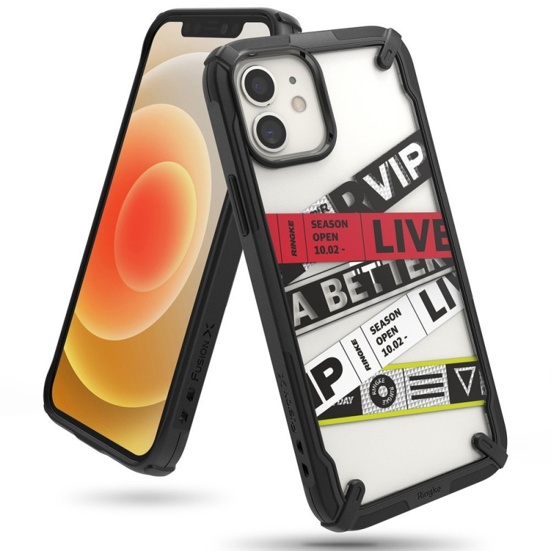 Šarvuotas dėklas su rėmeliu iPhone 12 mini Fusion X Design Ticket juosta, juoda
Šarvuotas dėklas su rėmeliu iPhone 12 mini Fusion X Design Ticket juosta, juoda