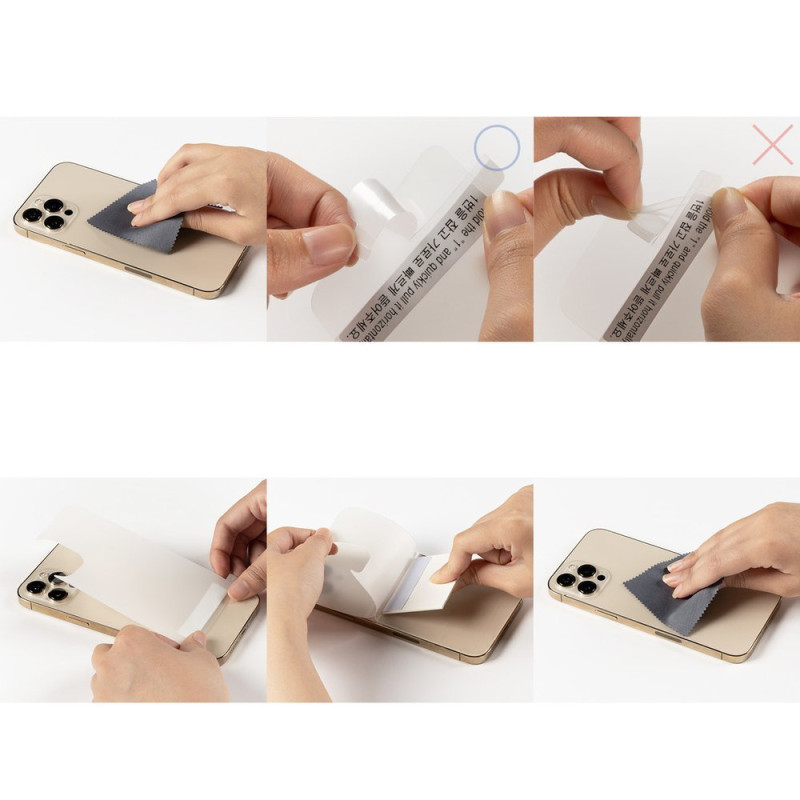 Matinė apsauginė plėvelė skirta iPhone 12 Pro Max ID Back Matte Film SET of 2