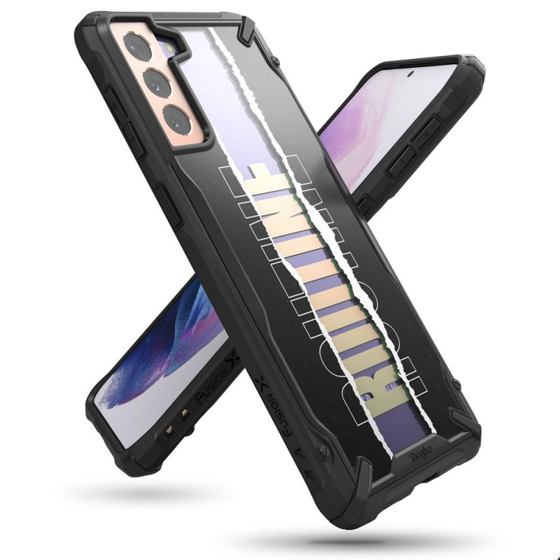 
Galaxy S21+ 5G Fusion X Design Rutininis šarvuotas dėklas su juodu rėmeliu
