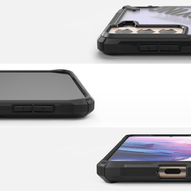 Galaxy S21+ 5G Fusion X Design Rutininis šarvuotas dėklas su juodu rėmeliu