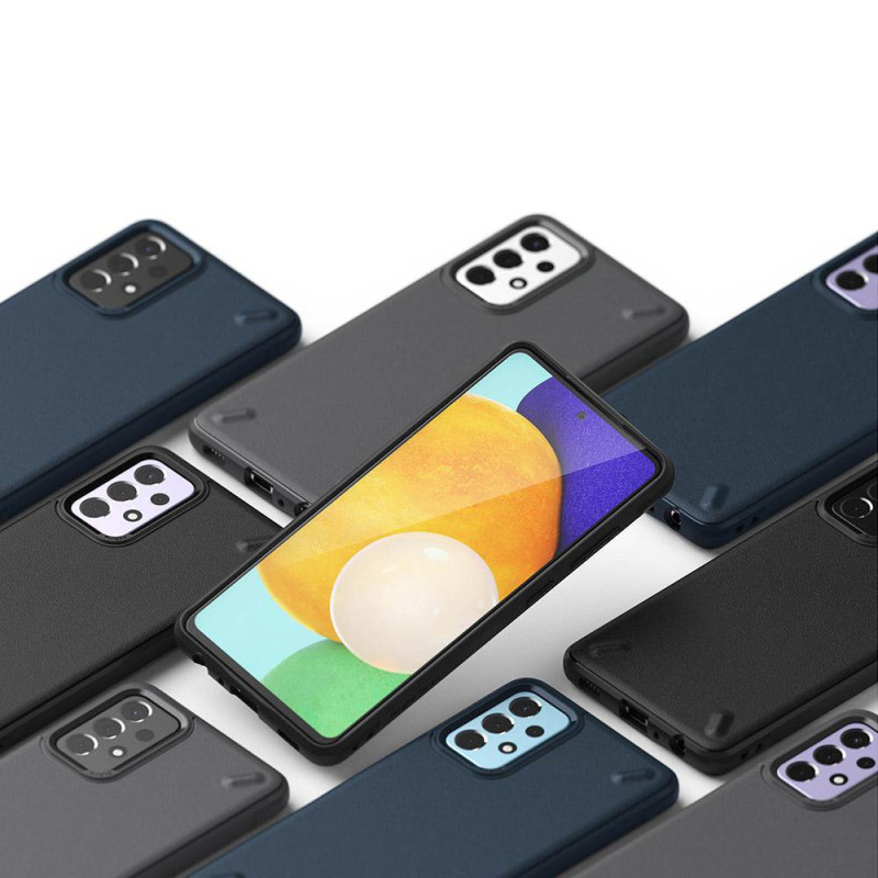 Patvarus, sustiprintas dėklas GALAXY A72 ONYX telefonui, tamsiai mėlynas