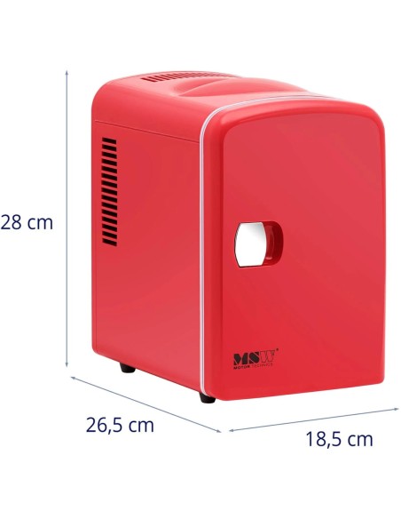 Mini kambarinis automobilinis šaldytuvas su šildymo funkcija 12 / 240 V 4 l - raudonas Mini kambarinis automobilinis šaldytuvas su šildymo funkcija 12 / 240 V 4 l - raudonas