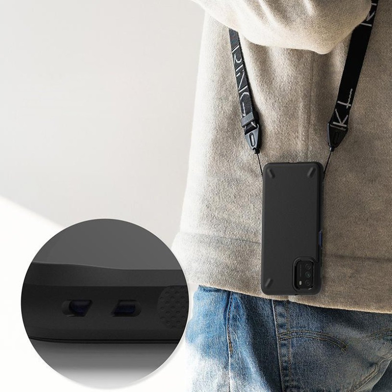 Patvarus, sustiprintas dėklas XIAOMI POCO M3 ONYX juodas