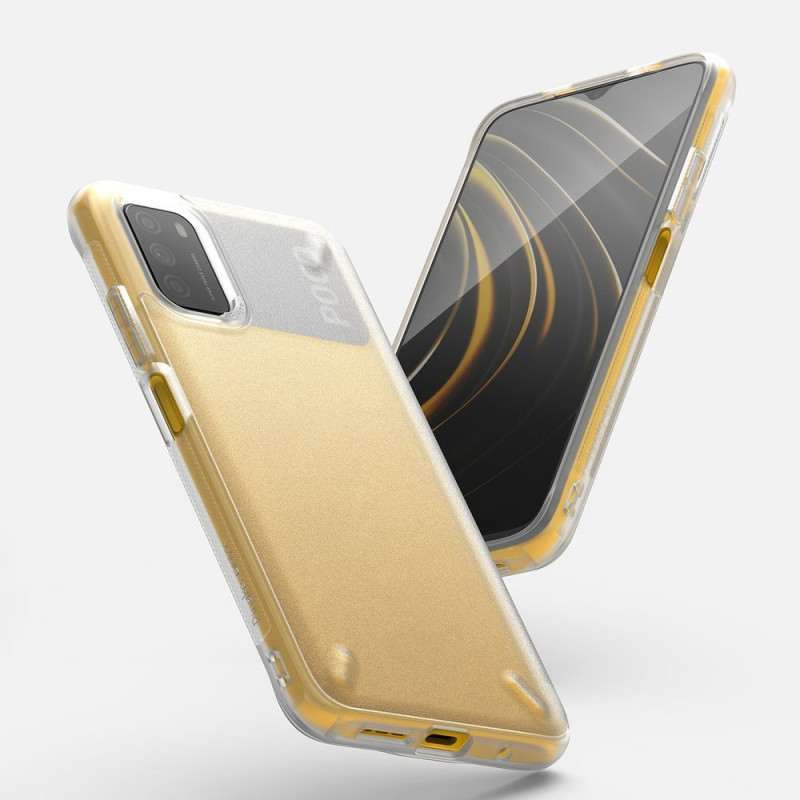 Patvarus, sustiprintas dėklas XIAOMI POCO M3 ONYX telefonui, skaidrus