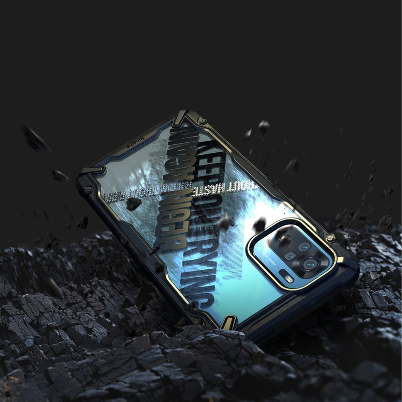 „Xiaomi Redmi Note 10/ 10S Fusion X Design Cross Armored“ dėklas su juodu rėmu