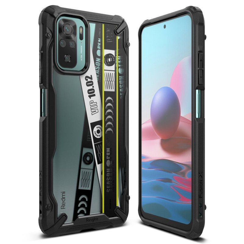 
„Xiaomi Redmi Note 10/ 10S Fusion X Design Ticket“ šarvuotas dėklas su juodu rėmeliu
