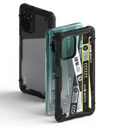 
„Xiaomi Redmi Note 10/ 10S Fusion X Design Ticket“ šarvuotas dėklas su juodu rėmeliu
