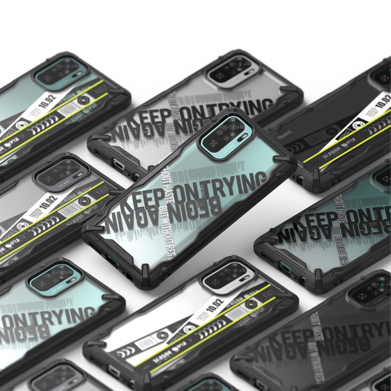 „Xiaomi Redmi Note 10/ 10S Fusion X Design Ticket“ šarvuotas dėklas su juodu rėmeliu