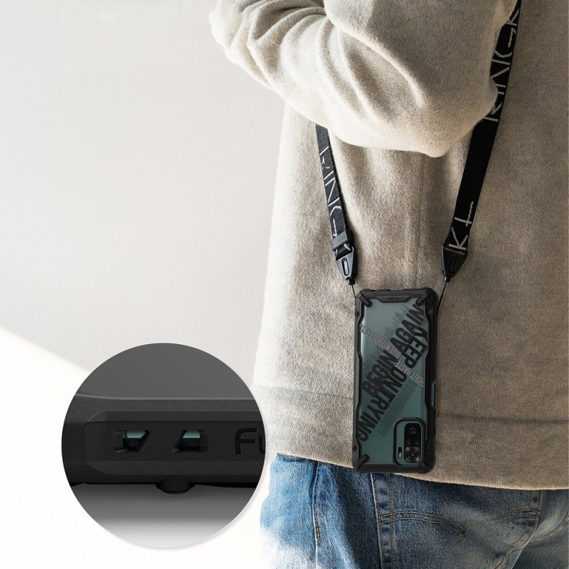 „Xiaomi Redmi Note 10/ 10S Fusion X Design Ticket“ šarvuotas dėklas su juodu rėmeliu