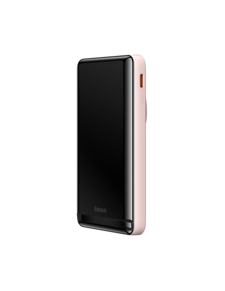 Maitinimo bankas su belaidžiu įkrovimu MagSafe 10000mAh 20W USB-C laidas 0,5m rožinis