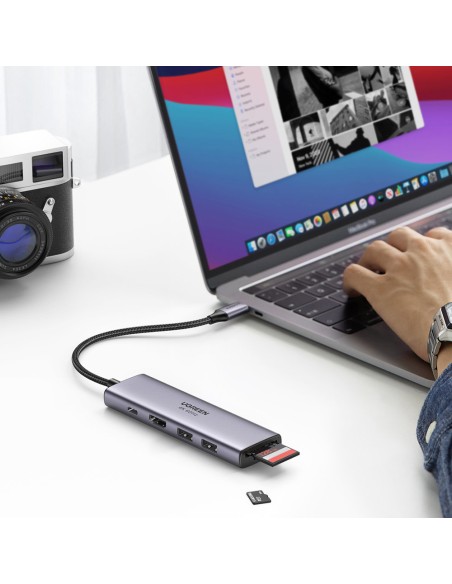 6 viename daugiafunkcis USB-C HUB – 2x USB HDMI 4K SD ir TF kortelių skaitytuvas USB-C PD 100W pilka
 
6 viename daugiafunkcis USB-C HUB – 2x USB HDMI 4K SD ir TF kortelių skaitytuvas USB-C PD 100W pilka