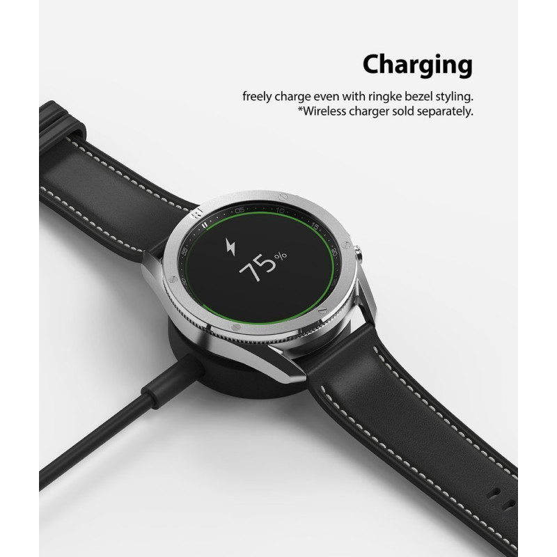 Apsauginis žiedo rėmas, skirtas Galaxy Watch 3 45 mm Bezel Styling juodas