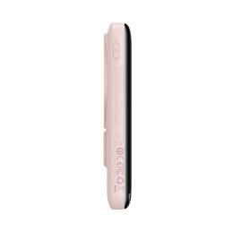 Maitinimo bankas su belaidžiu įkrovimu MagSafe 10000mAh 20W USB-C laidas 0,5m rožinis