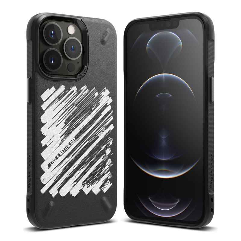
Patvarus dėklas ir dangtelis iPhone 13 Pro Max Onyx Design Paint juodai
