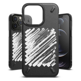 
Patvarus dėklas ir dangtelis iPhone 13 Pro Max Onyx Design Paint juodai

