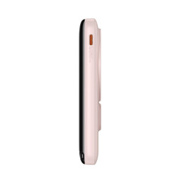 Maitinimo bankas su belaidžiu įkrovimu MagSafe 10000mAh 20W USB-C laidas 0,5m rožinis