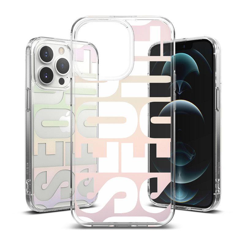 Šarvuotas dėklas su gelio rėmeliu, skirtas iPhone 13 Pro Fusion Design, skaidrus