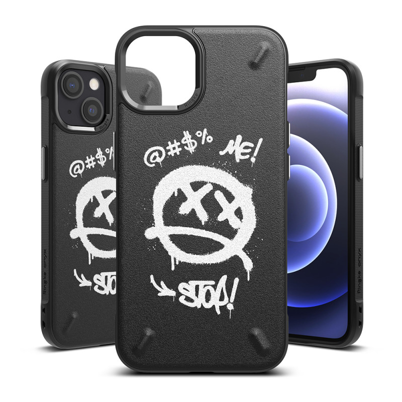 Patvarus dėklas iPhone 13 mini Onyx Design Graffiti juodas