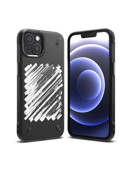 
Patvarus dėklas ir dangtelis iPhone 13 mini Onyx Design Paint juodai

