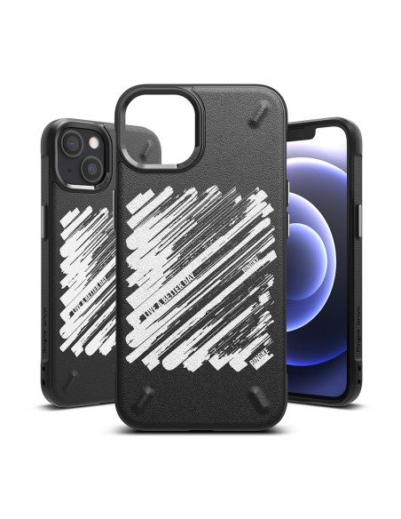 
Patvarus dėklas ir dangtelis iPhone 13 mini Onyx Design Paint juodai
