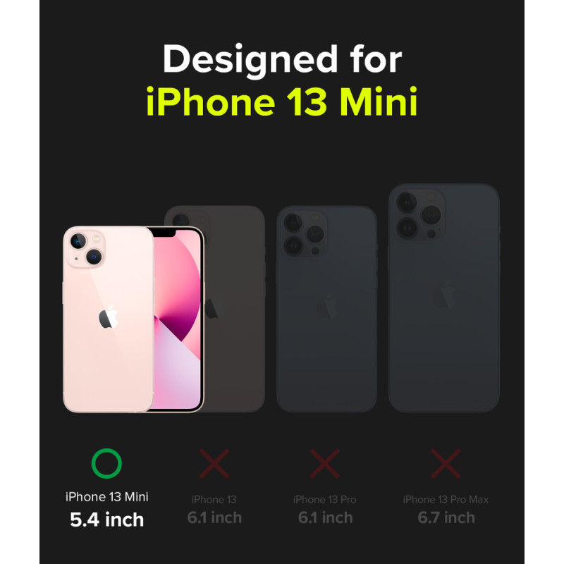 Šarvuotas dėklas su rėmeliu iPhone 13 mini Fusion X Design Ticket juosta, juoda