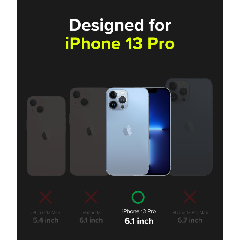 iPhone 13 Pro Fusion X Design Ticket šarvuotas dėklas su rėmeliu, juodas