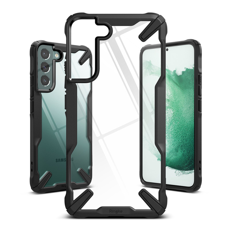 Galaxy S22+ Fusion X šarvuotas dėklas su rėmeliu, juodas