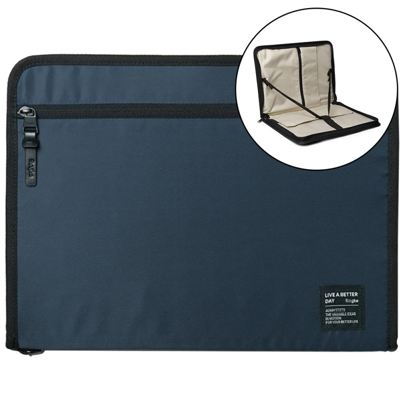 
Nešiojamojo planšetinio kompiuterio iki 13 colių „Smart Zip Pouch“ tamsiai mėlynos spalvos maišelio dėklas
