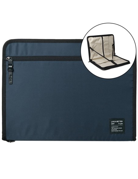 
Nešiojamojo planšetinio kompiuterio iki 13 colių „Smart Zip Pouch“ tamsiai mėlynos spalvos maišelio dėklas
