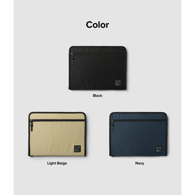 Nešiojamojo planšetinio kompiuterio iki 13 colių „Smart Zip Pouch“ smėlio spalvos maišelio dėklas