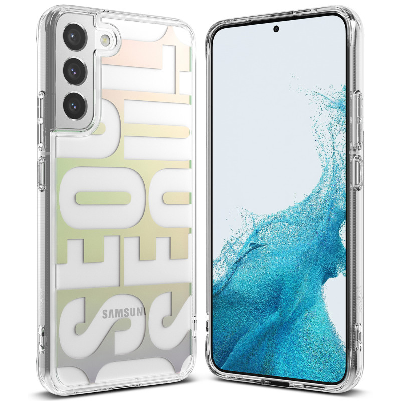 
Šarvuotas dėklo dangtelis su gelio rėmeliu Galaxy S22+ Fusion Design Seoul skaidrus
