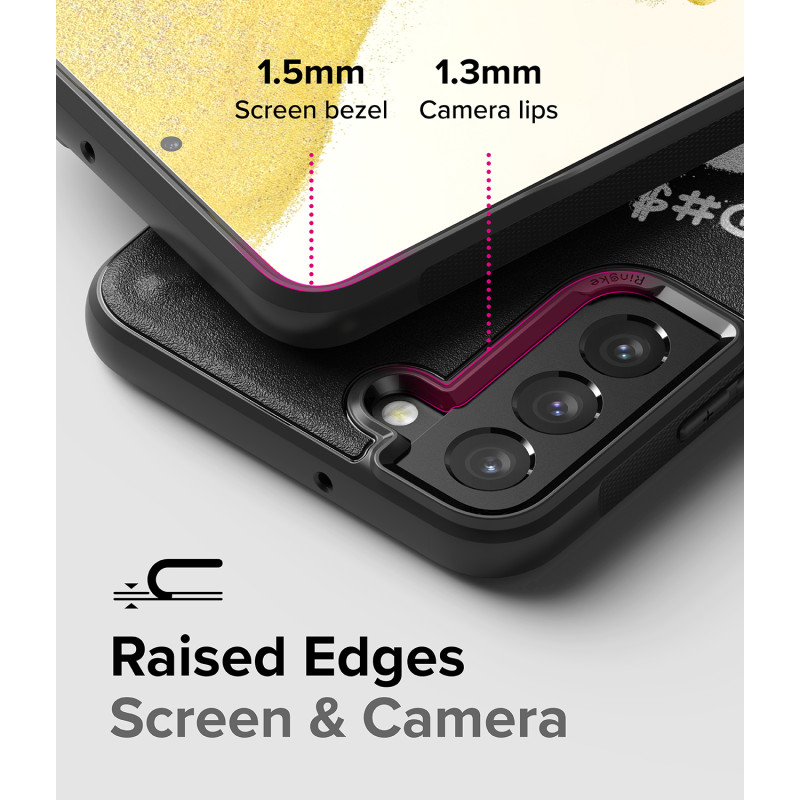 Patvarus Galaxy S22+ Onyx Design X juodas dėklas