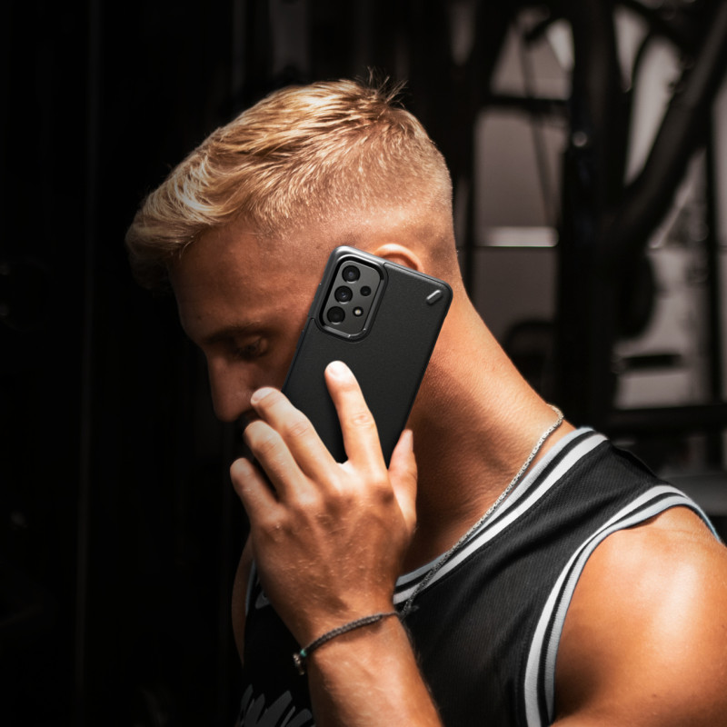 Patvarus ir lankstus dėklas Galaxy A73 Onyx juodas